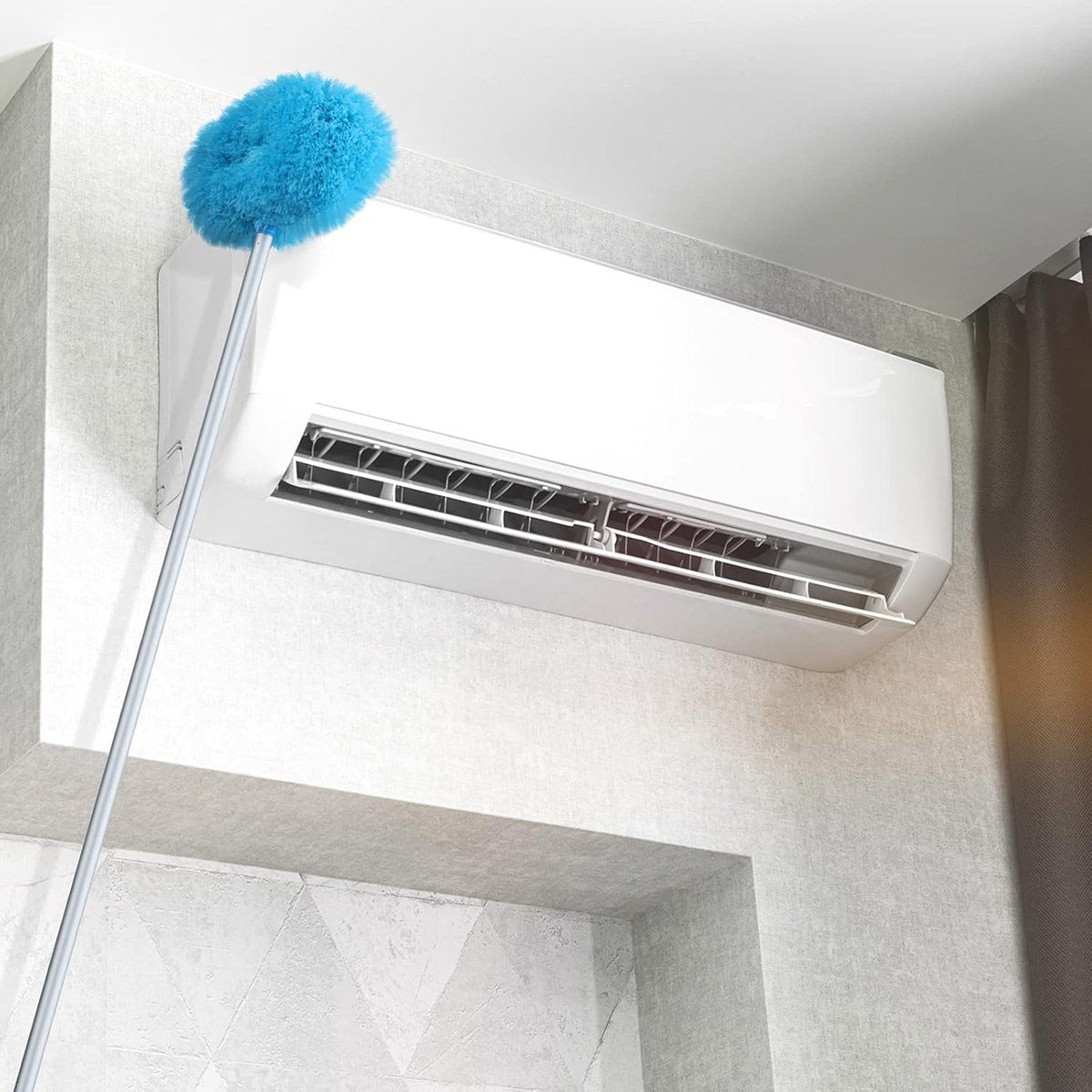 Extendable and Assembled Ceiling Duster Round Brush Dust Sweeper Cleaning Tool