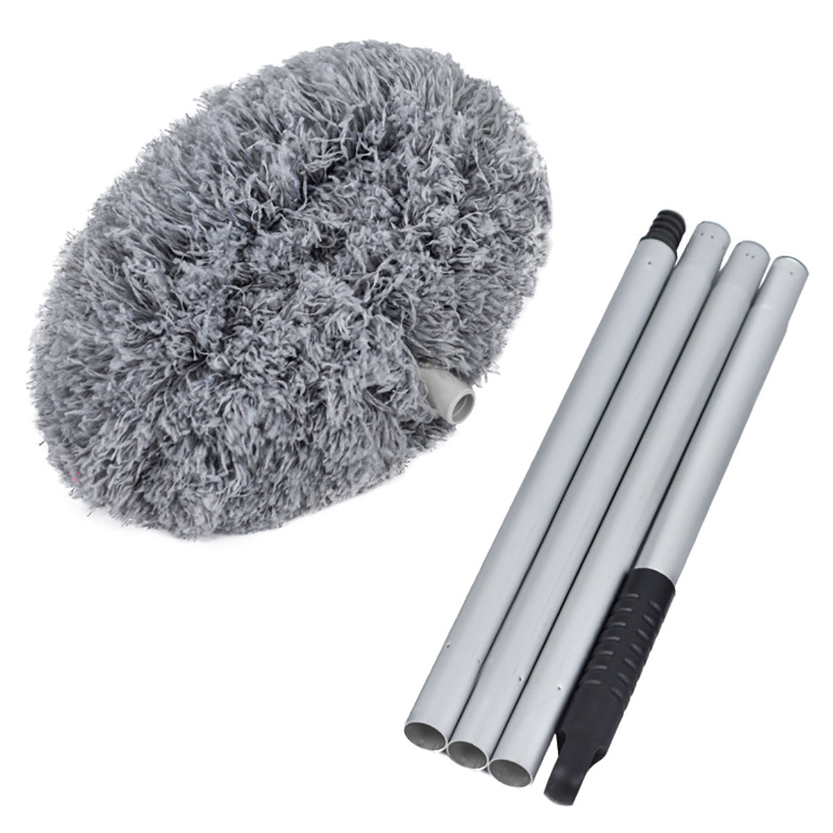Extendable and Assembled Ceiling Duster Round Brush Dust Sweeper Cleaning Tool