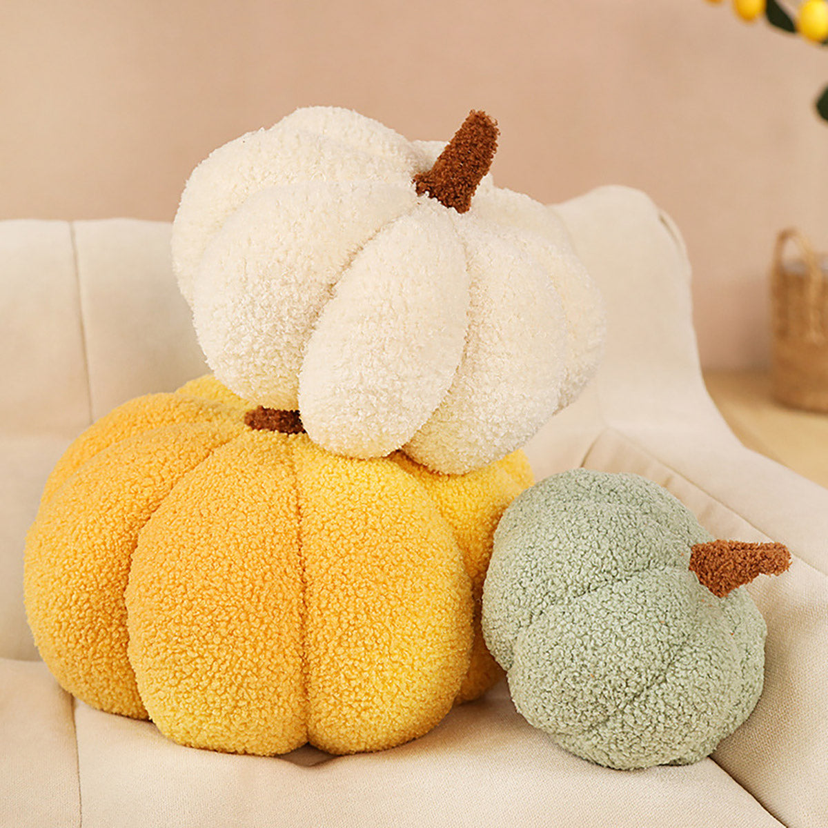 Soft Plush Pumpkin Pillow Cushion Sofa Living Room Bay Window Decor Indoor Toy