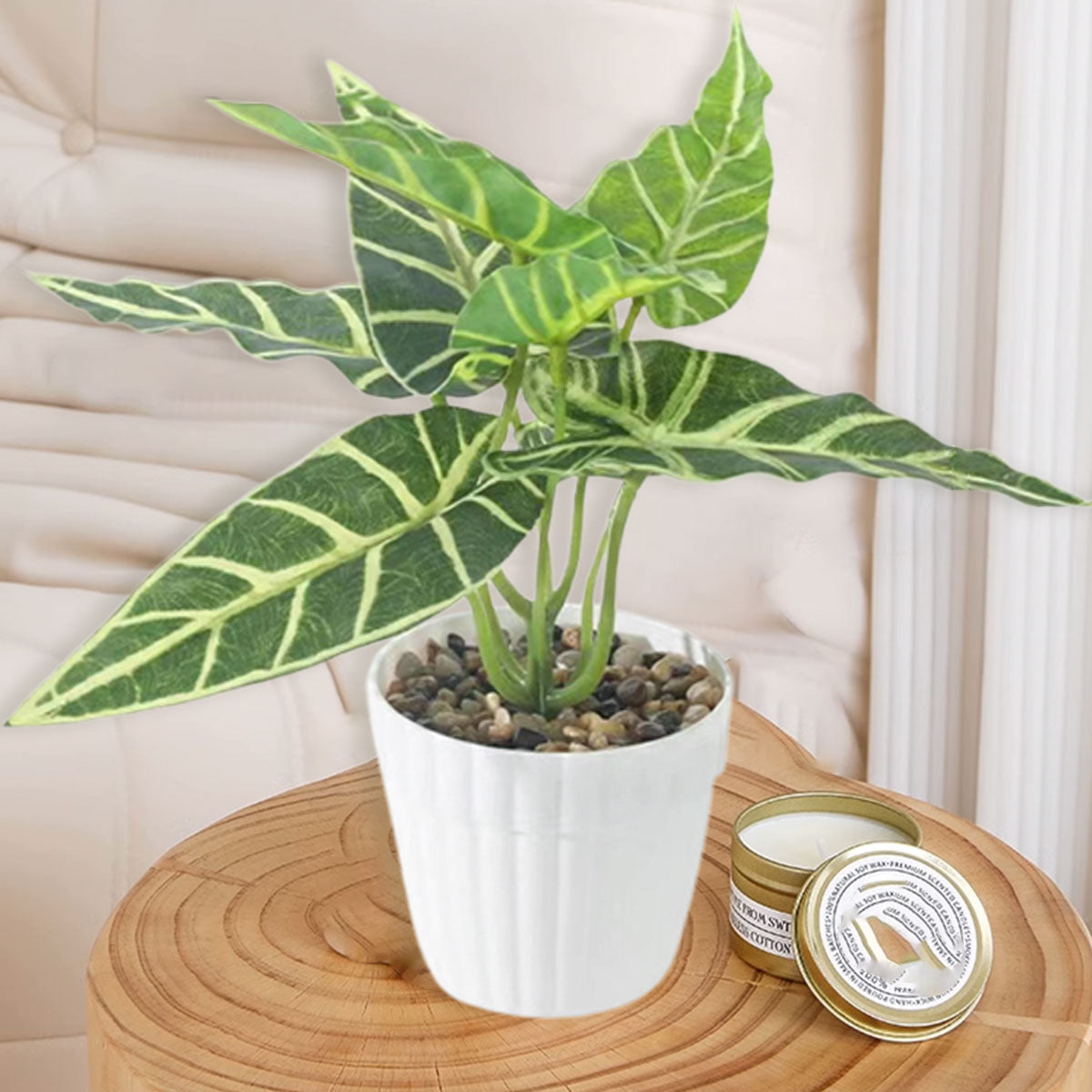 Artificial Small Potted Plant Decoration Faux Bonsai Greenery Indoor Home Decor