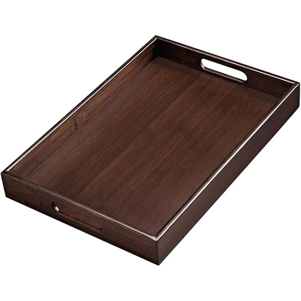 Bamboo Tea Tray Rectangular Walnut Colour Fruit Bread Serving Plate