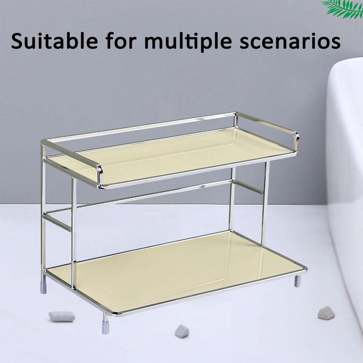 Kitchen Bathroom Desktop Storage Rack Water Cup Holder Cosmetic Iron Shelf  AU