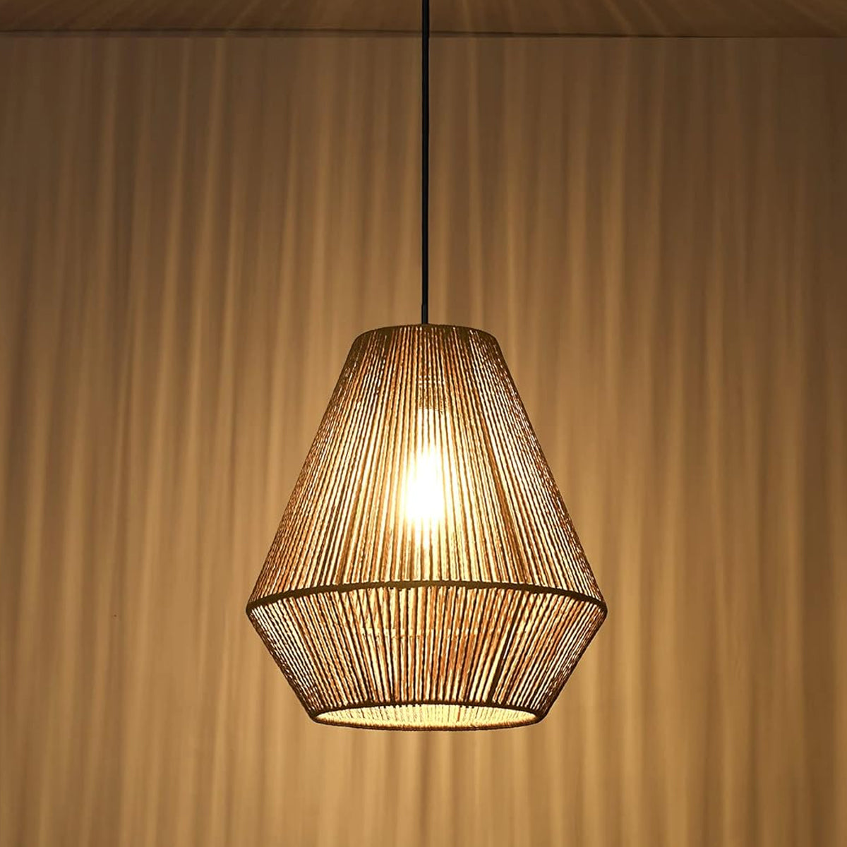 Braided Paper Rope Lampshade Chandelier Hanging Decoration for Lighting Decor