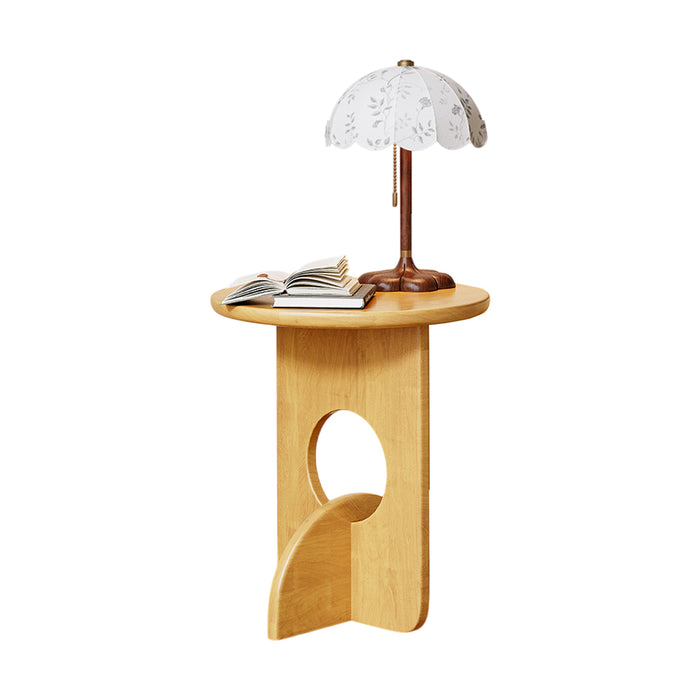 Round Side Table with Curved Support Base