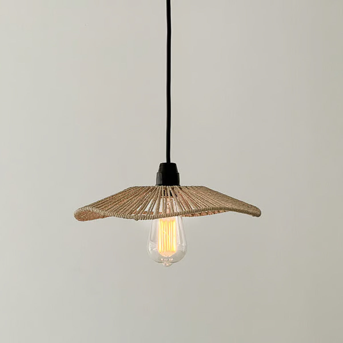Woven Paper Rope Lamp Shade Rustic Ceiling Light Cover