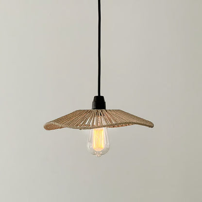 Woven Paper Rope Lamp Shade Rustic Ceiling Light Cover