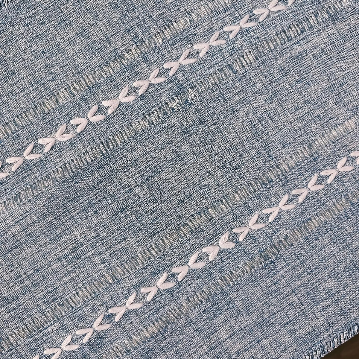 Woven Solid Color Tablecloth with Fringe Hollow Design Home Dining Room Decor