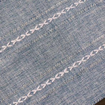 Woven Solid Color Tablecloth with Fringe Hollow Design Home Dining Room Decor