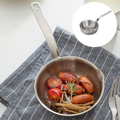 304 Stainless Steel Oil Splatter Proof Home Small Frying Pan for KitchenCooking