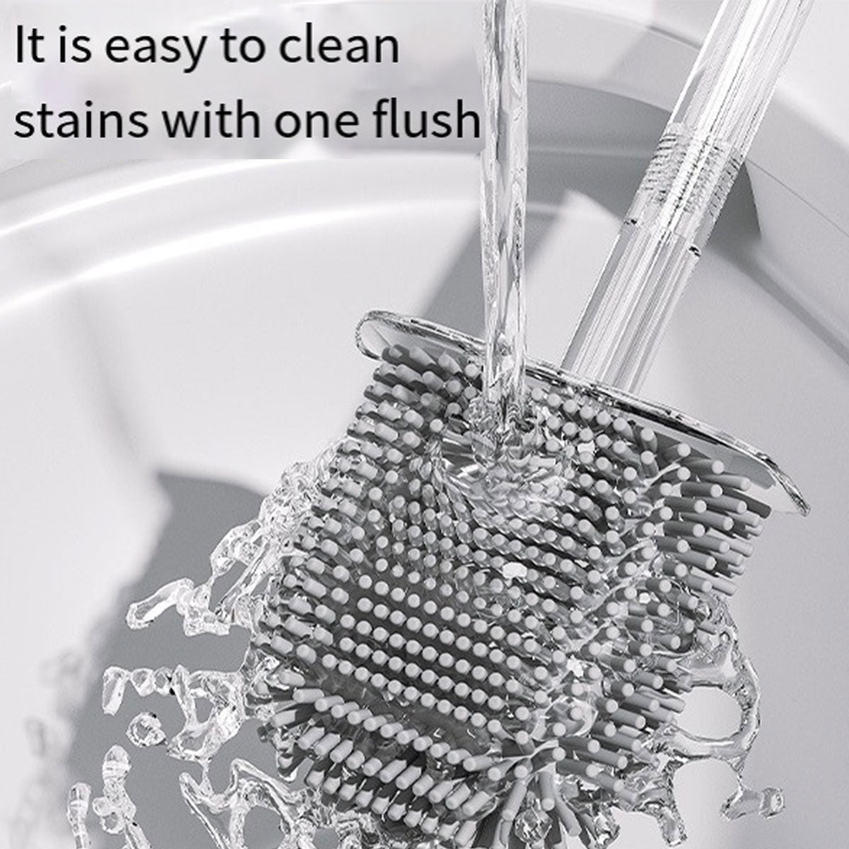 Corrugated Toilet Brush Wall Mounted Hanging Toilet Cleaning Tool No Dead Angle