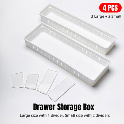 Drawer Storage Organizer Box with Multi Compartments, 4 Pcs