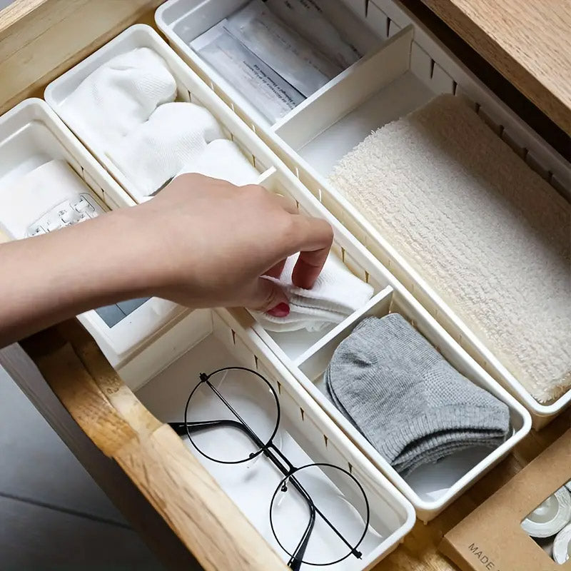 Drawer Storage Organizer Box with Multi Compartments, 4 Pcs