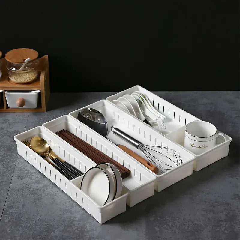 Drawer Storage Organizer Box with Multi Compartments, 4 Pcs