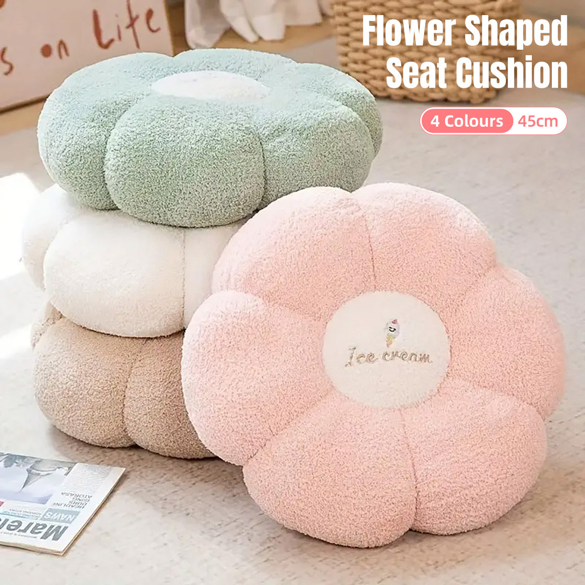 Pumpkin Floor Cushion Thickened Tatami Window Seat Pad Bedroom Backrest Pillow