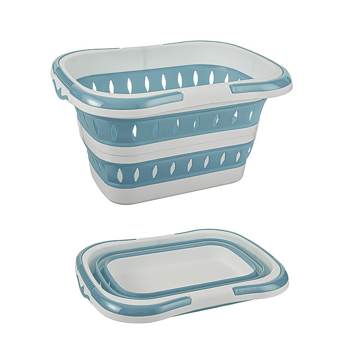 Large Folding Laundry Basket Collapsible Plastic Hamper 50cm