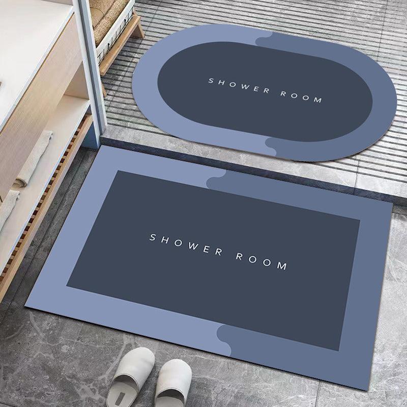 Super Absorbent Non-Slip Bath Mat Quick-Drying PVC Velvet