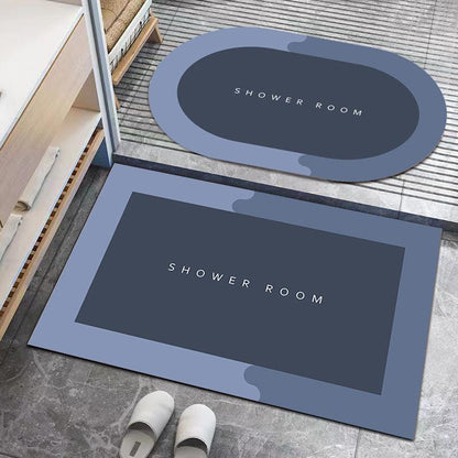 Super Absorbent Non-Slip Bath Mat Quick-Drying PVC Velvet