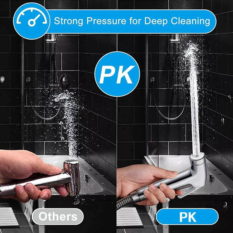 Handheld Shower Head Set with Hose and Bracket – Product View 10