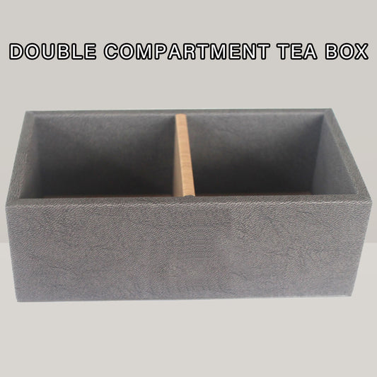 Double Compartment Tea Caddy Hotel Room Organizer