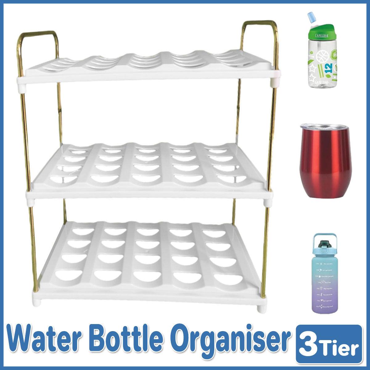 3 Tier Cup and Bottle Storage Rack with Dividers – Product View 13