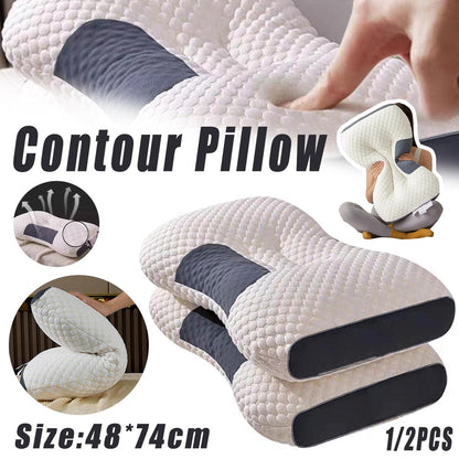 Memory Foam Contour Pillow Ergonomic Design for Neck Pain Relief