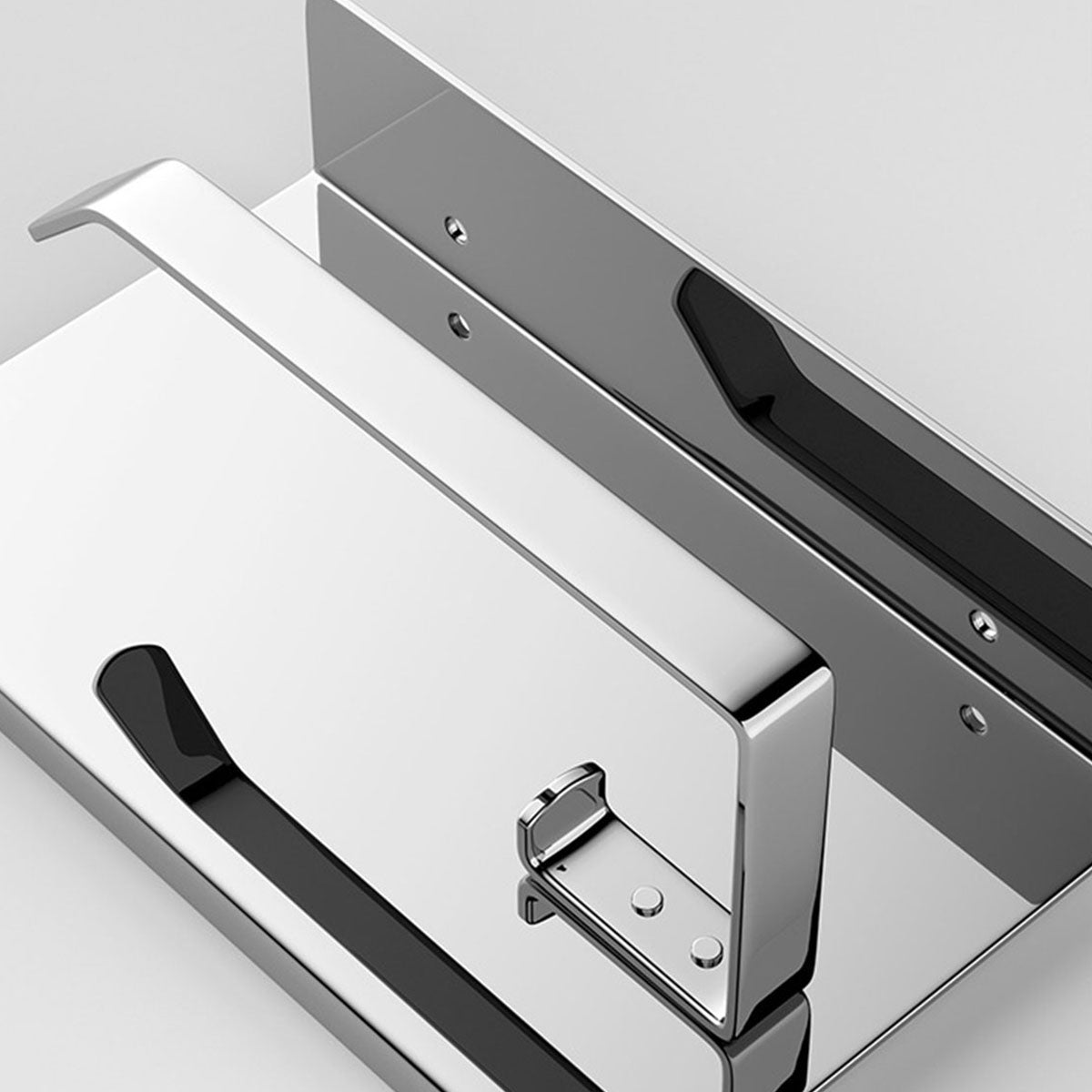 304 Stainless Steel Toilet Paper Holder Non-perforated Roll with Phone Rack AU