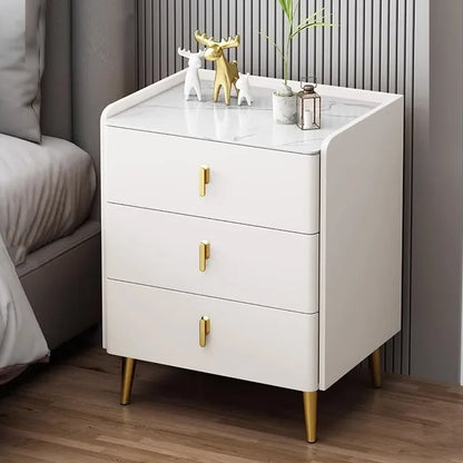 3-Drawer Nightstand Bedroom Storage Cabinet Minimalist Bedside Locker Organizer
