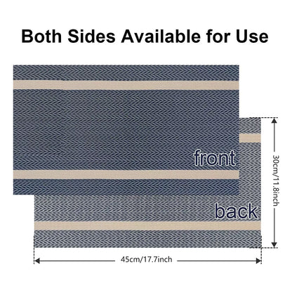 4X Anti-Skid Woven Placemat Waterproof Oil-proof Placemat Heat Resistant PVC Mat