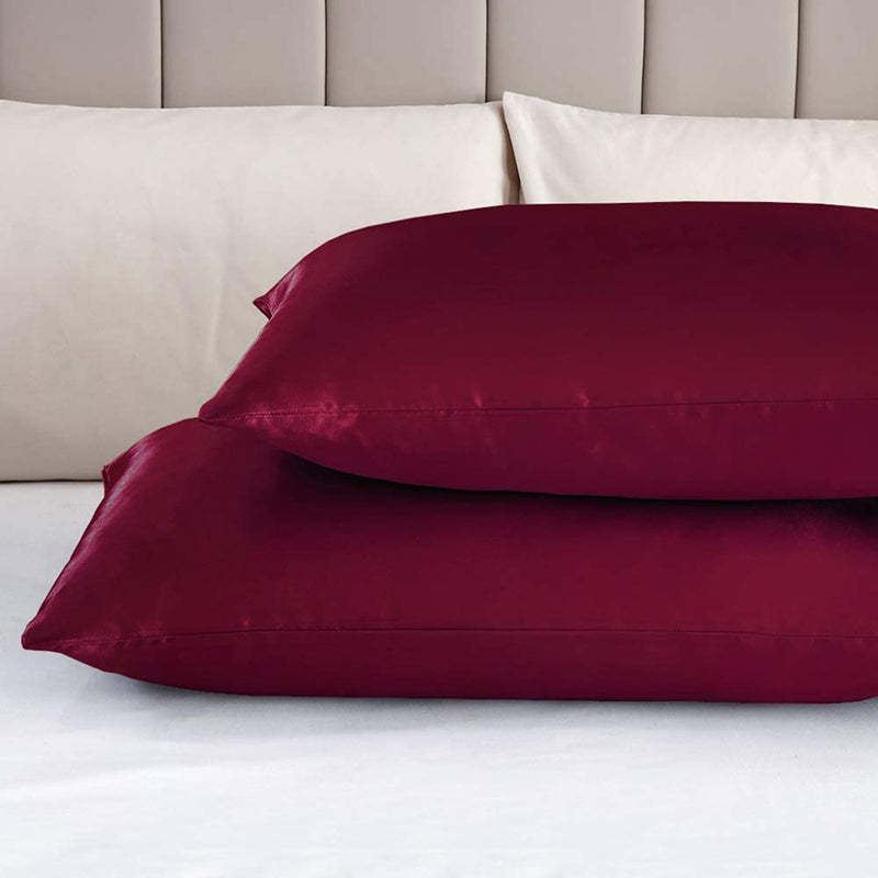 2X Satin Pillow Case Bedroom Pillowcase Cushion Covers Home Decor Luxury Slip AU