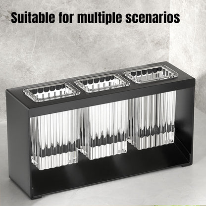 3Holes Multifunctional Kitchen Storage Rack Built-in StorageBox Chopstick Holder