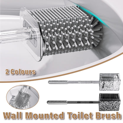 Corrugated Toilet Brush Wall Mounted Hanging Toilet Cleaning Tool No Dead Angle