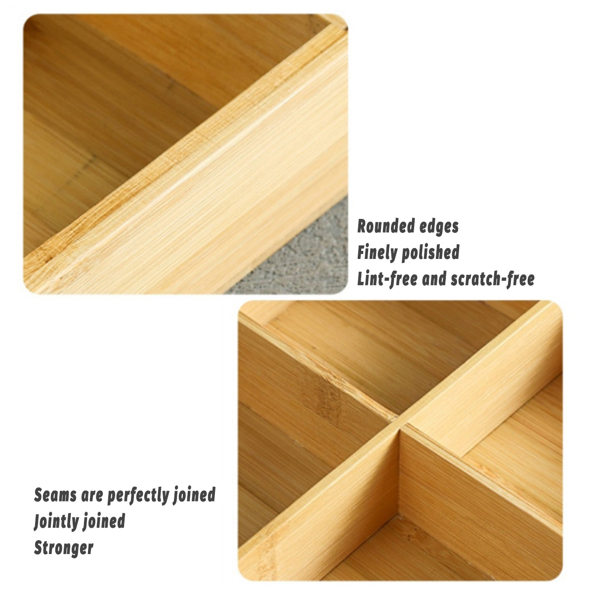 Bamboo 9 Grid Serving Tray Divided Food Platter for Hotel