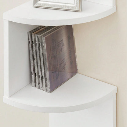 7 Tier Wall Mounted Corner Shelf Triangle Storage Rack Space Saving Organizer