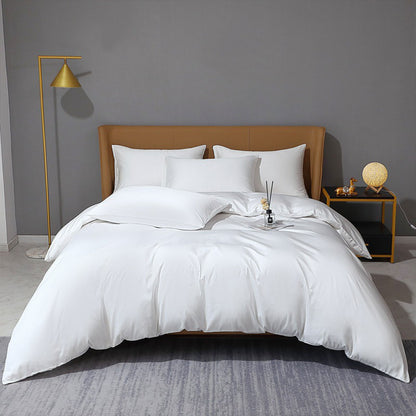 Hotel Quality White Duvet Cover Soft Fabric Bedding Set