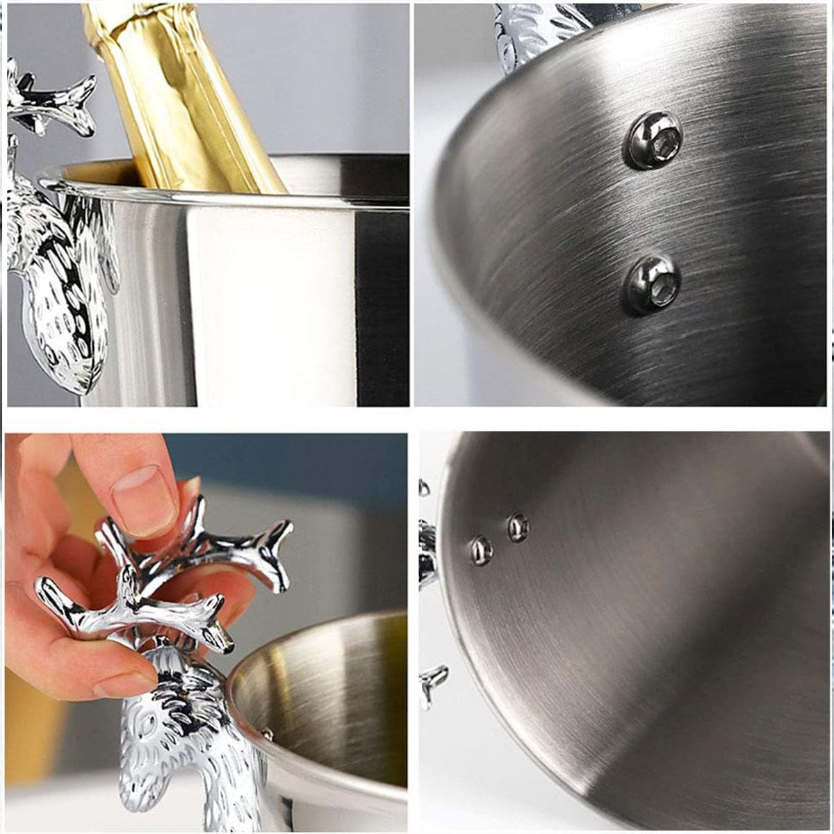 5L Stainless Steel Ice Bucket for Champagne Wine and Bar