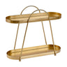 Cosmetic Organiser with Two Storage Levels — Gold