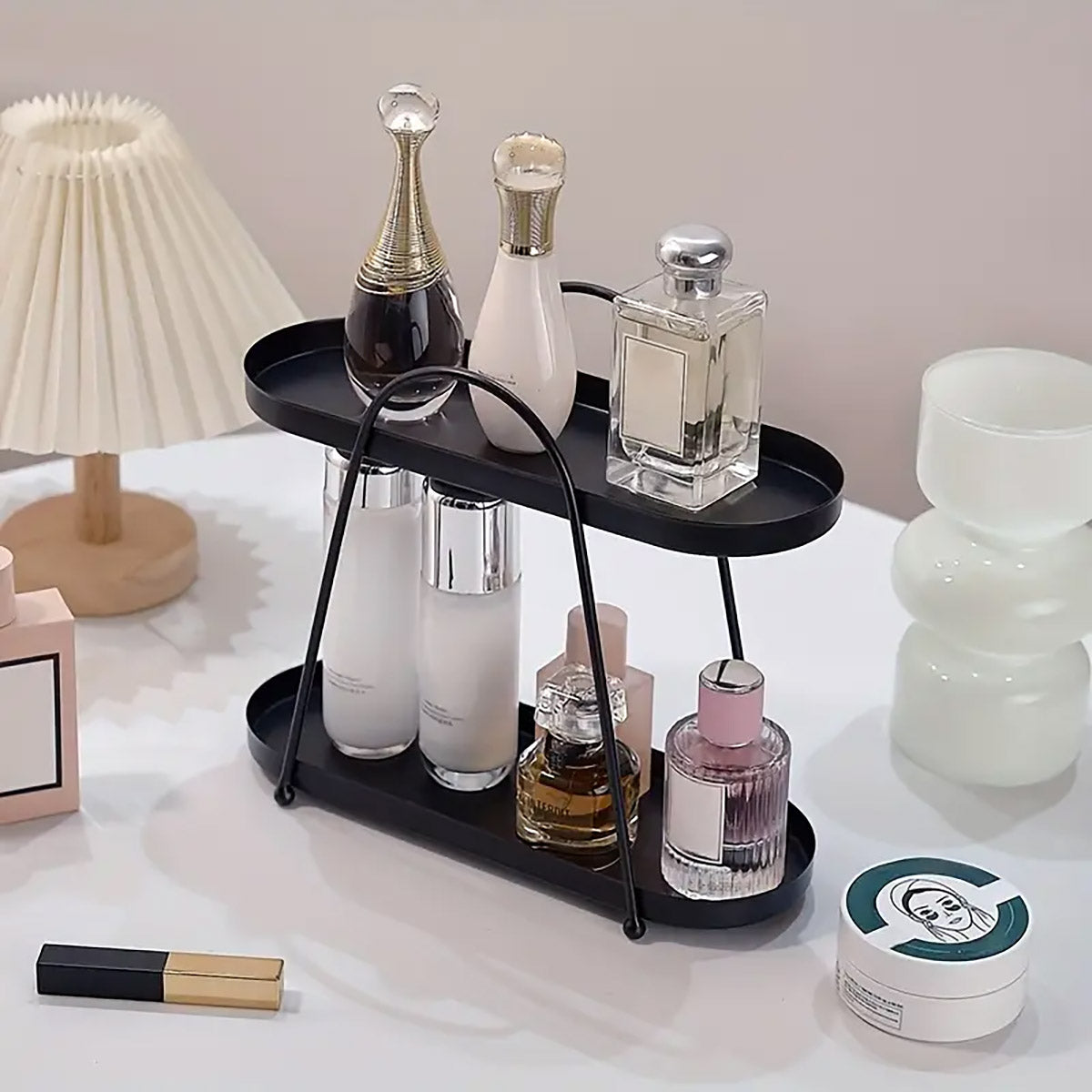 Jewelry Rack Organizer Stand Cosmetic Display Desktop Storage Holder for Home