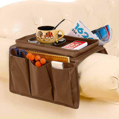 Sofa Hanging Storage Bag with Multi Pocket Remote Organizer