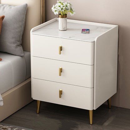 3-Drawer Nightstand Bedroom Storage Cabinet Minimalist Bedside Locker Organizer