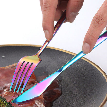 Portable Stainless Steel Travel Camping Cutlery Set of 8 Pieces