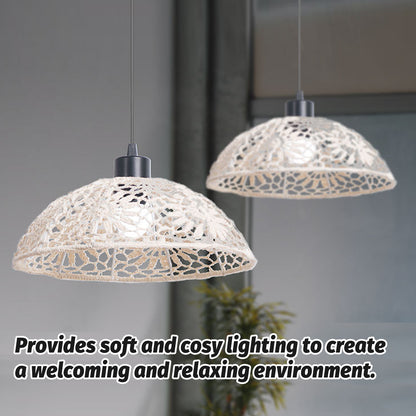 Bohemian Cotton Rope Woven Lampshade for Ceiling Pendant 30cm