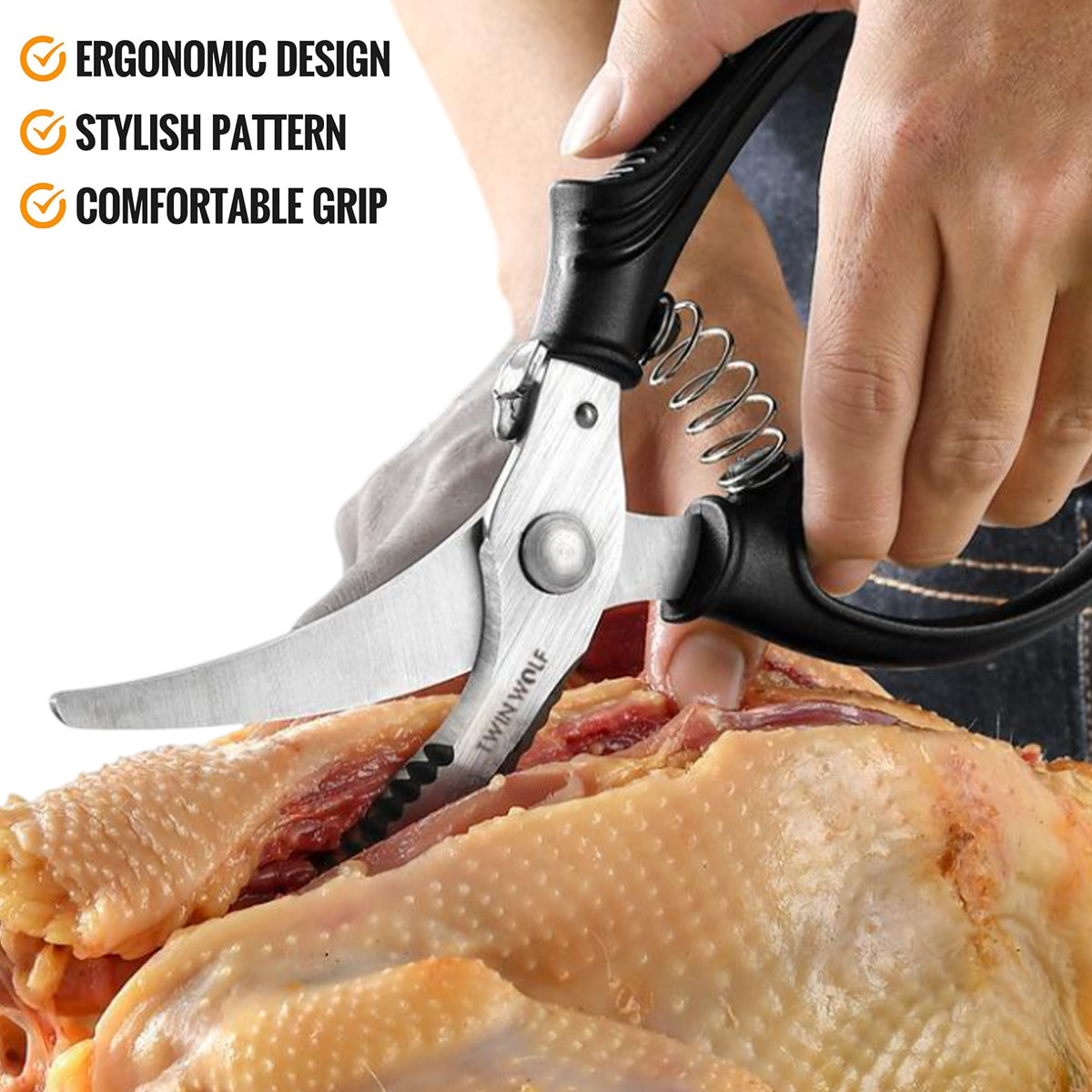 Kitchen Scissors Shears Multi-Purpose Stainless Steel Sharp Chicken Bone