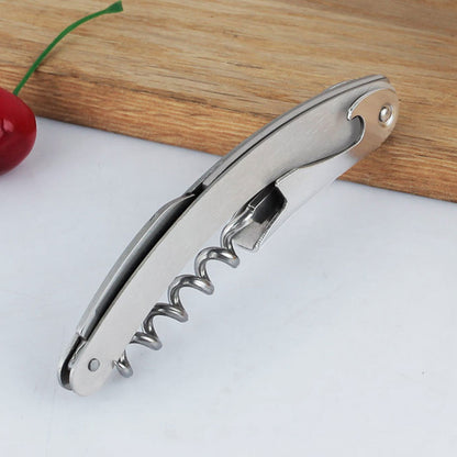 3pcs Portable Wine Bottle Opener Beer Bottle Corkscrew Seahorse Knife Bar Tools