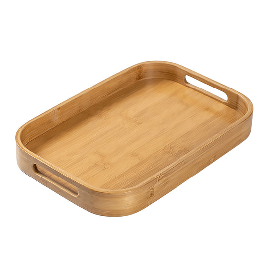 Bamboo Serving Tray with Handles Japanese Minimalist Style