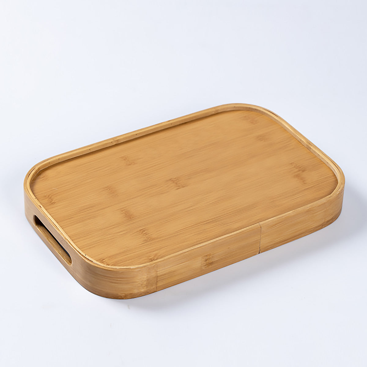 Bamboo Serving Tray with Handles Japanese Minimalist Style
