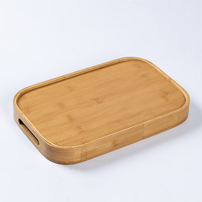 Bamboo Serving Tray with Handles Japanese Minimalist Style