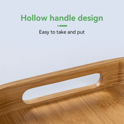 Bamboo Serving Tray with Handles Japanese Minimalist Style