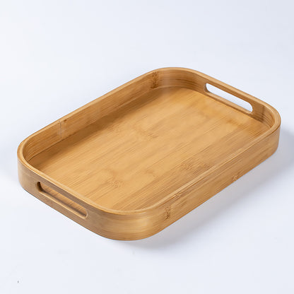 Bamboo Serving Tray with Handles Japanese Minimalist Style