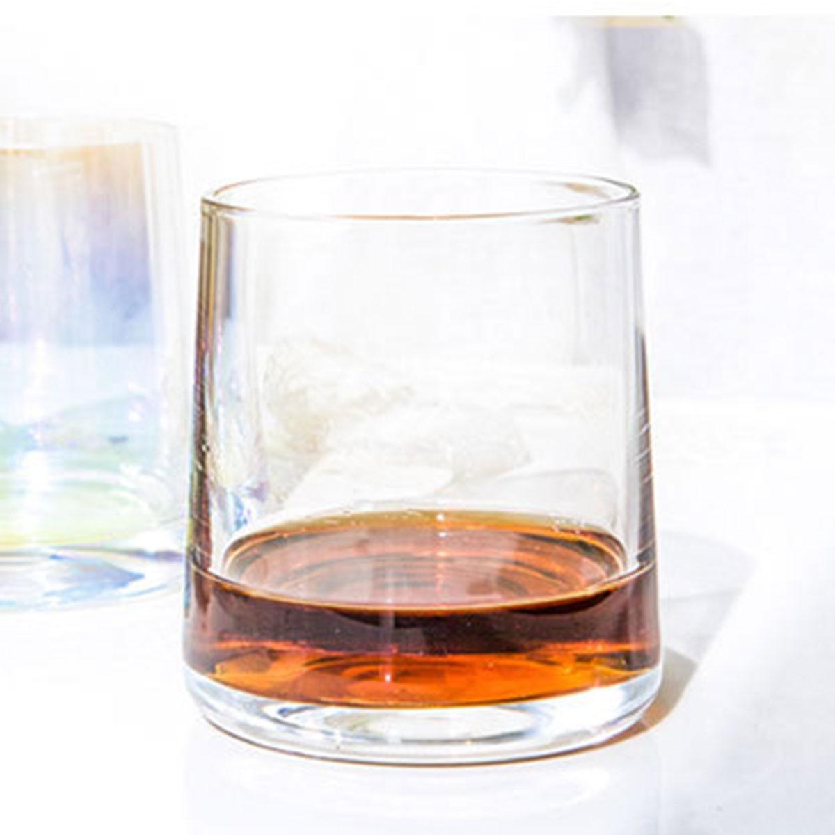 2 Pcs Glass Toothbrush Cups Set for Hotel Bathroom