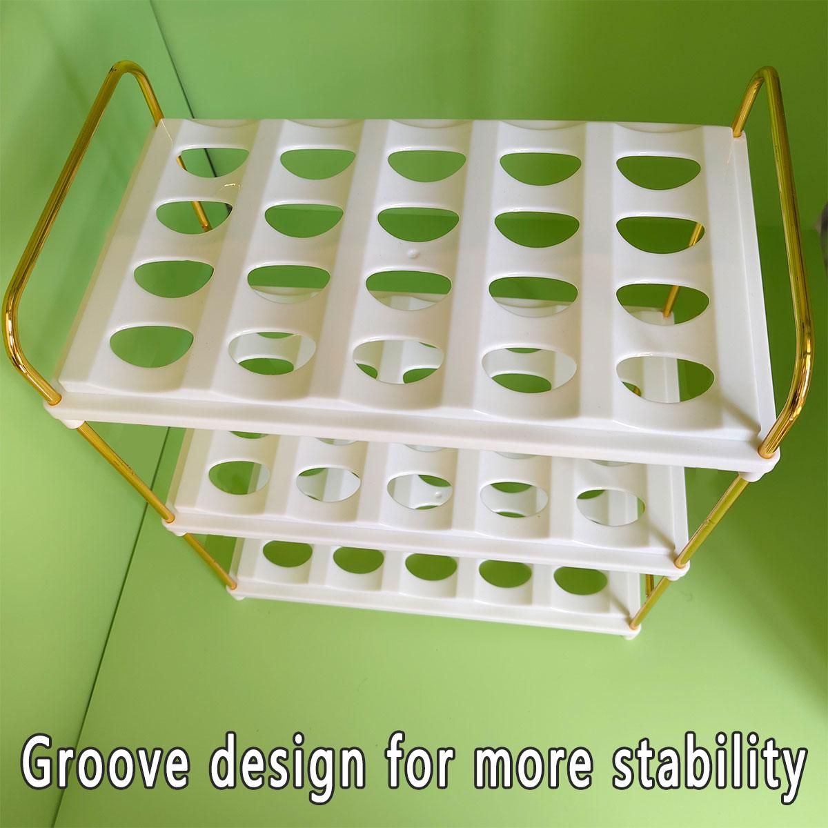 3 Tier Cup and Bottle Storage Rack with Dividers – Product View 7